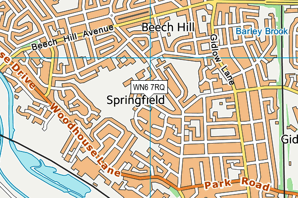 WN6 7RQ map - OS VectorMap District (Ordnance Survey) WN6 7RQ map - OS VectorMap District (Ordnance Survey)