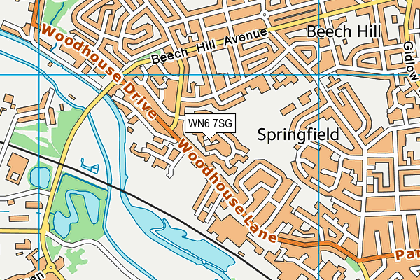 WN6 7SG map - OS VectorMap District (Ordnance Survey) WN6 7SG map - OS VectorMap District (Ordnance Survey)