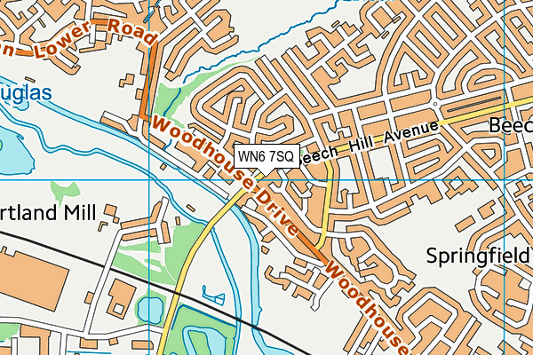 WN6 7SQ map - OS VectorMap District (Ordnance Survey) WN6 7SQ map - OS VectorMap District (Ordnance Survey)