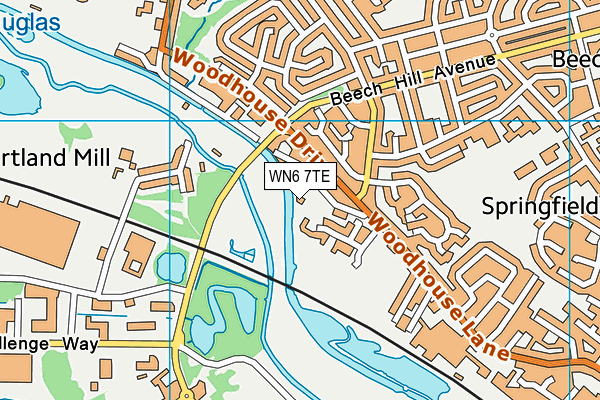 WN6 7TE map - OS VectorMap District (Ordnance Survey) WN6 7TE map - OS VectorMap District (Ordnance Survey)