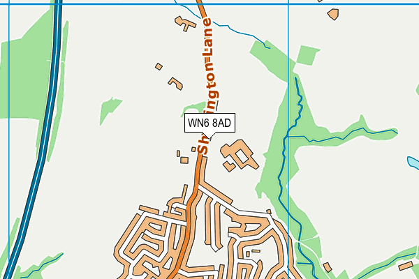 WN6 8AD map - OS VectorMap District (Ordnance Survey) WN6 8AD map - OS VectorMap District (Ordnance Survey)