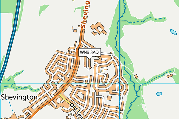 WN6 8AQ map - OS VectorMap District (Ordnance Survey) WN6 8AQ map - OS VectorMap District (Ordnance Survey)