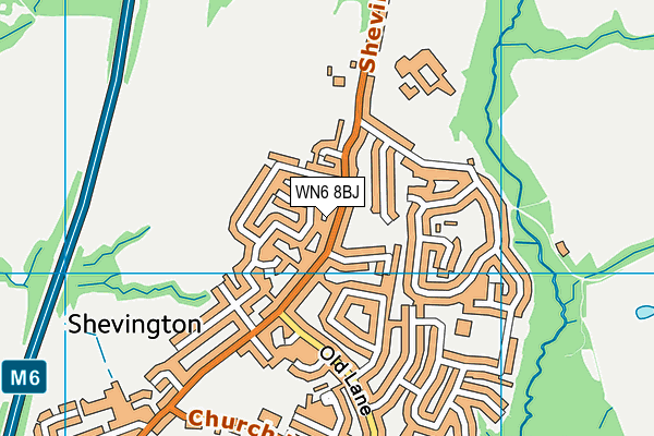 WN6 8BJ map - OS VectorMap District (Ordnance Survey) WN6 8BJ map - OS VectorMap District (Ordnance Survey)