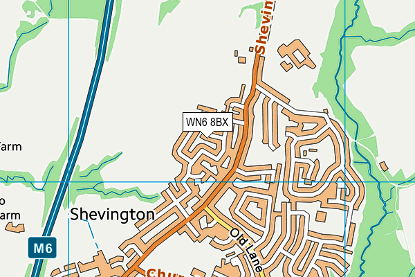 WN6 8BX map - OS VectorMap District (Ordnance Survey) WN6 8BX map - OS VectorMap District (Ordnance Survey)