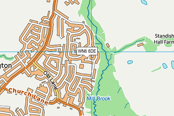 WN6 8DE map - OS VectorMap District (Ordnance Survey) WN6 8DE map - OS VectorMap District (Ordnance Survey)