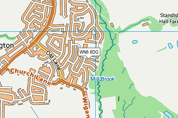 WN6 8DG map - OS VectorMap District (Ordnance Survey)