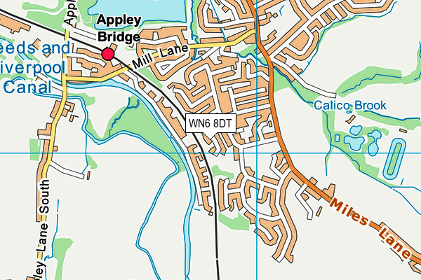 WN6 8DT map - OS VectorMap District (Ordnance Survey)