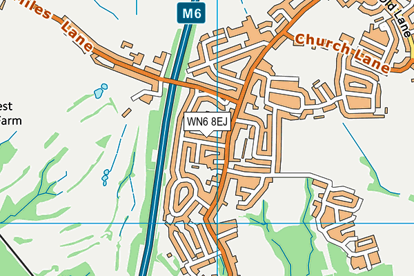 WN6 8EJ map - OS VectorMap District (Ordnance Survey) WN6 8EJ map - OS VectorMap District (Ordnance Survey)