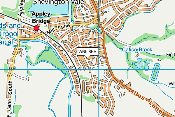 WN6 8ER map - OS VectorMap District (Ordnance Survey) WN6 8ER map - OS VectorMap District (Ordnance Survey)