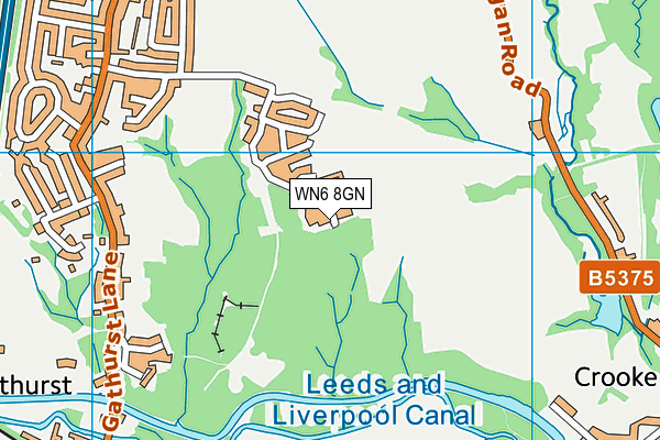 WN6 8GN map - OS VectorMap District (Ordnance Survey) WN6 8GN map - OS VectorMap District (Ordnance Survey)