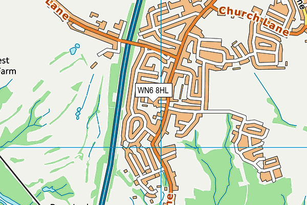 WN6 8HL map - OS VectorMap District (Ordnance Survey) WN6 8HL map - OS VectorMap District (Ordnance Survey)