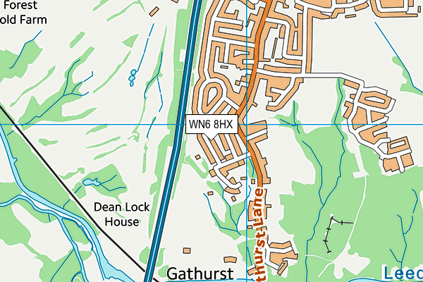 WN6 8HX map - OS VectorMap District (Ordnance Survey) WN6 8HX map - OS VectorMap District (Ordnance Survey)