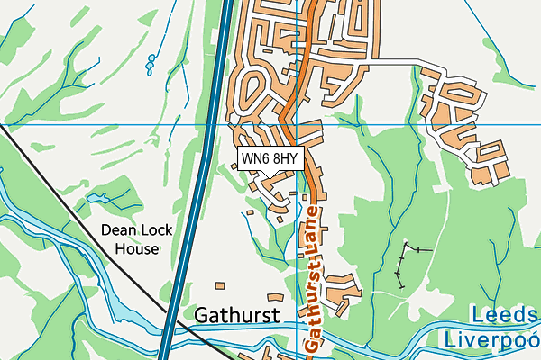 WN6 8HY map - OS VectorMap District (Ordnance Survey)