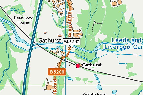 WN6 8HZ map - OS VectorMap District (Ordnance Survey) WN6 8HZ map - OS VectorMap District (Ordnance Survey)