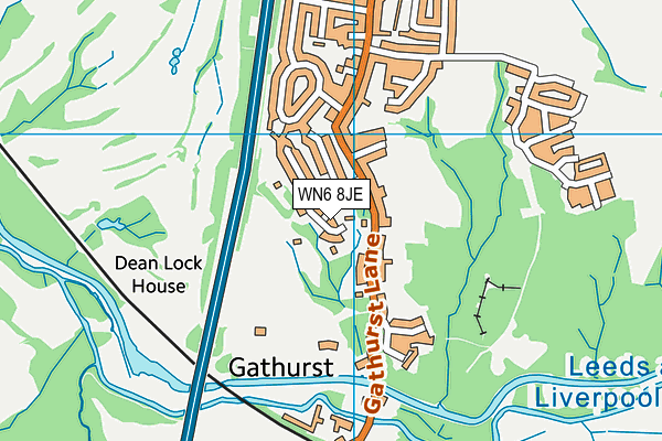 WN6 8JE map - OS VectorMap District (Ordnance Survey) WN6 8JE map - OS VectorMap District (Ordnance Survey)