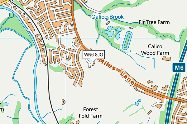 WN6 8JG map - OS VectorMap District (Ordnance Survey) WN6 8JG map - OS VectorMap District (Ordnance Survey)