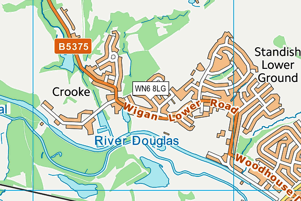 WN6 8LG map - OS VectorMap District (Ordnance Survey)