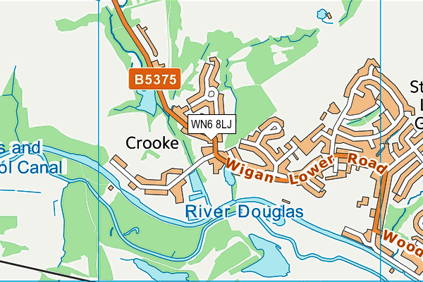 WN6 8LJ map - OS VectorMap District (Ordnance Survey) WN6 8LJ map - OS VectorMap District (Ordnance Survey)