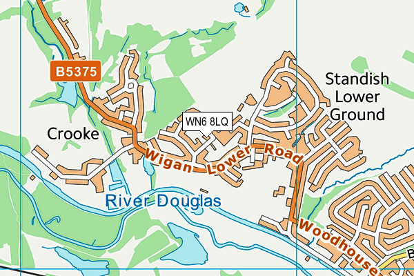 WN6 8LQ map - OS VectorMap District (Ordnance Survey) WN6 8LQ map - OS VectorMap District (Ordnance Survey)