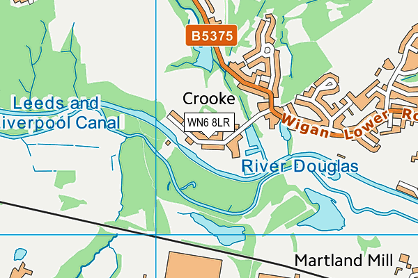 WN6 8LR map - OS VectorMap District (Ordnance Survey)