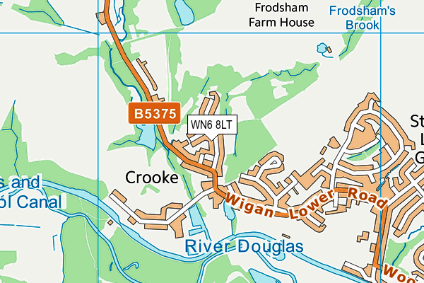 WN6 8LT map - OS VectorMap District (Ordnance Survey) WN6 8LT map - OS VectorMap District (Ordnance Survey)