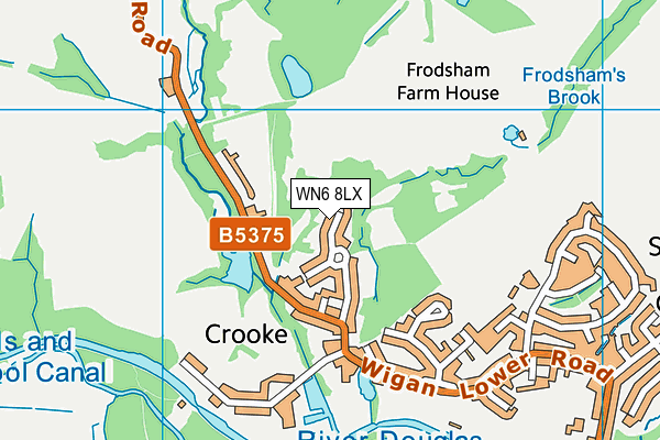 WN6 8LX map - OS VectorMap District (Ordnance Survey) WN6 8LX map - OS VectorMap District (Ordnance Survey)