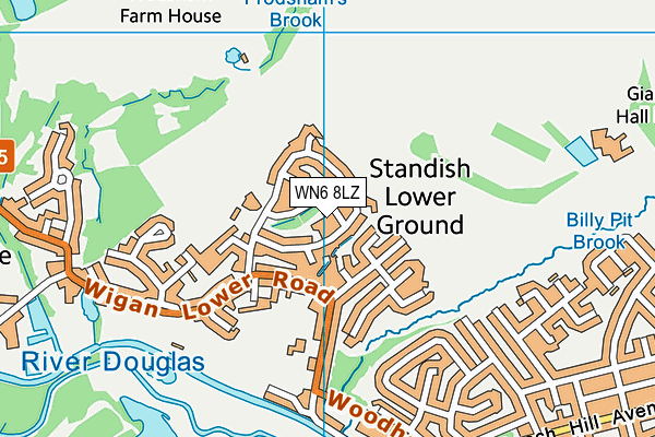 WN6 8LZ map - OS VectorMap District (Ordnance Survey) WN6 8LZ map - OS VectorMap District (Ordnance Survey)