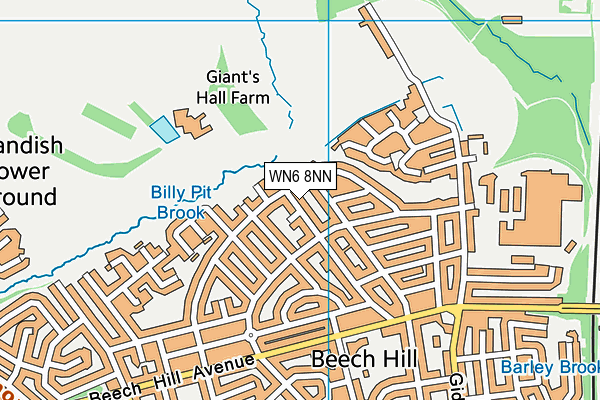WN6 8NN map - OS VectorMap District (Ordnance Survey)