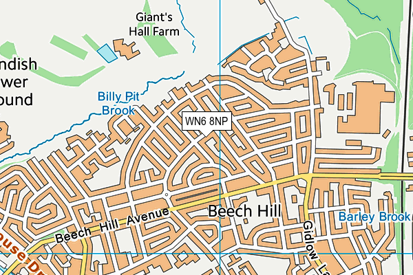 WN6 8NP map - OS VectorMap District (Ordnance Survey)