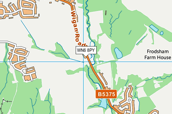 WN6 8PY map - OS VectorMap District (Ordnance Survey) WN6 8PY map - OS VectorMap District (Ordnance Survey)