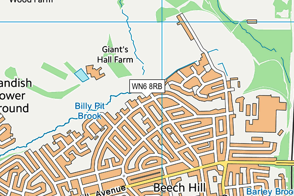 WN6 8RB map - OS VectorMap District (Ordnance Survey) WN6 8RB map - OS VectorMap District (Ordnance Survey)