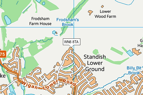 WN6 8TA map - OS VectorMap District (Ordnance Survey) WN6 8TA map - OS VectorMap District (Ordnance Survey)