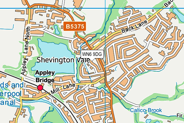 WN6 9DG map - OS VectorMap District (Ordnance Survey)