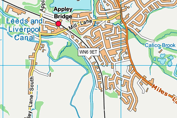 WN6 9ET map - OS VectorMap District (Ordnance Survey)