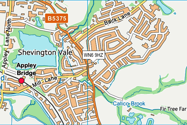 WN6 9HZ map - OS VectorMap District (Ordnance Survey) WN6 9HZ map - OS VectorMap District (Ordnance Survey)
