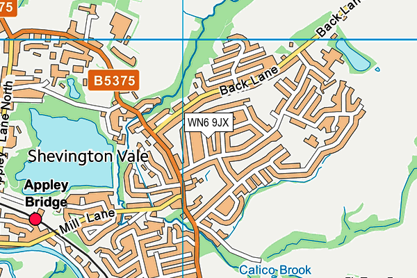 WN6 9JX map - OS VectorMap District (Ordnance Survey) WN6 9JX map - OS VectorMap District (Ordnance Survey)