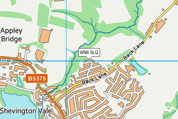 WN6 9LQ map - OS VectorMap District (Ordnance Survey) WN6 9LQ map - OS VectorMap District (Ordnance Survey)