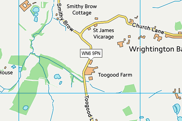 WN6 9PN map - OS VectorMap District (Ordnance Survey)