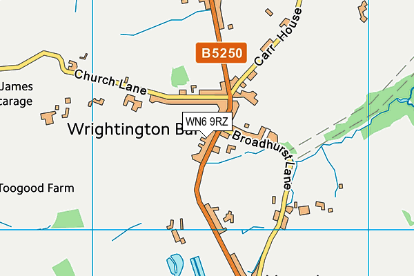 WN6 9RZ map - OS VectorMap District (Ordnance Survey) WN6 9RZ map - OS VectorMap District (Ordnance Survey)