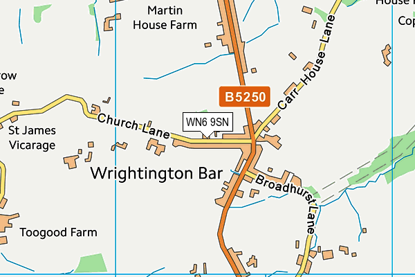 WN6 9SN map - OS VectorMap District (Ordnance Survey)