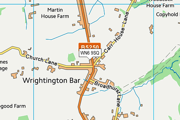 WN6 9SQ map - OS VectorMap District (Ordnance Survey)