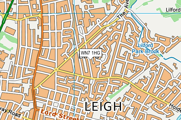WN7 1HG map - OS VectorMap District (Ordnance Survey) WN7 1HG map - OS VectorMap District (Ordnance Survey)
