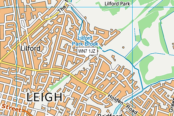 WN7 1JZ map - OS VectorMap District (Ordnance Survey) WN7 1JZ map - OS VectorMap District (Ordnance Survey)