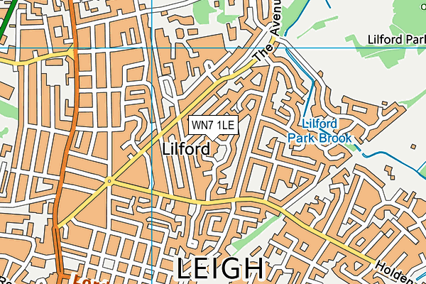 WN7 1LE map - OS VectorMap District (Ordnance Survey) WN7 1LE map - OS VectorMap District (Ordnance Survey)