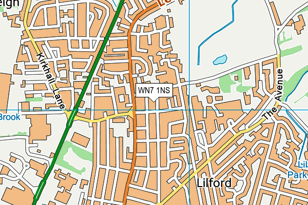 WN7 1NS map - OS VectorMap District (Ordnance Survey) WN7 1NS map - OS VectorMap District (Ordnance Survey)