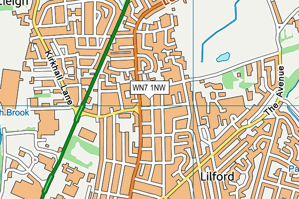 WN7 1NW map - OS VectorMap District (Ordnance Survey) WN7 1NW map - OS VectorMap District (Ordnance Survey)