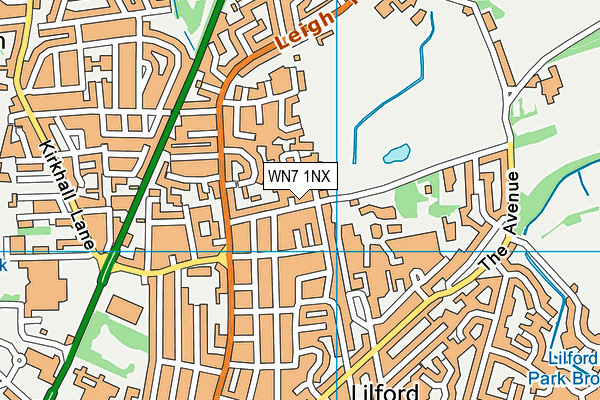 WN7 1NX map - OS VectorMap District (Ordnance Survey) WN7 1NX map - OS VectorMap District (Ordnance Survey)