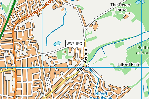 WN7 1PQ map - OS VectorMap District (Ordnance Survey)