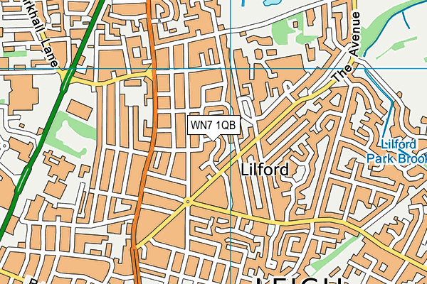 WN7 1QB map - OS VectorMap District (Ordnance Survey) WN7 1QB map - OS VectorMap District (Ordnance Survey)