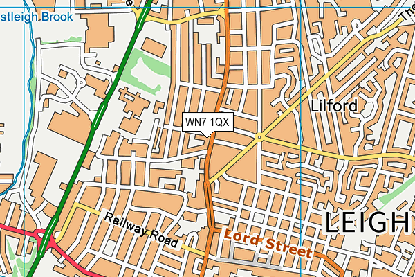WN7 1QX map - OS VectorMap District (Ordnance Survey) WN7 1QX map - OS VectorMap District (Ordnance Survey)